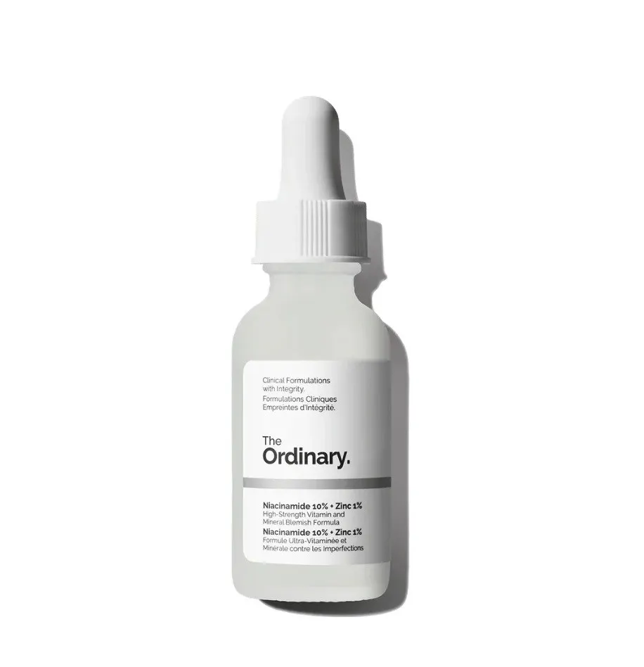 The Ordinary Niacinamide 10% + Zinc 1% serum bottle